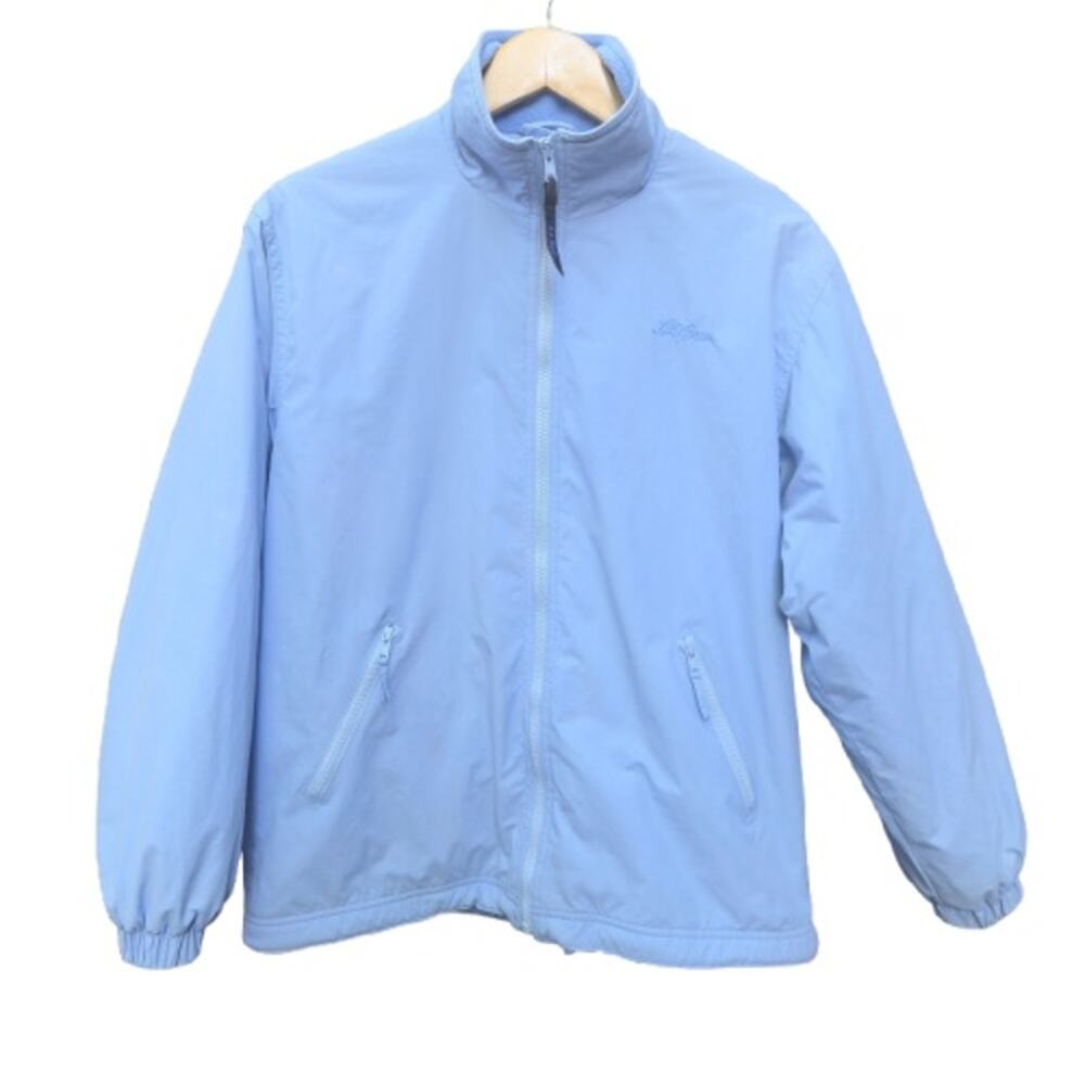 Vintage L.L. Bean Women's S Baby Blue Fleece Lined Full Zip Three-Season Jacket